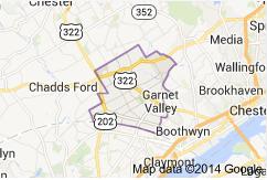 Garnet Valley PA Map